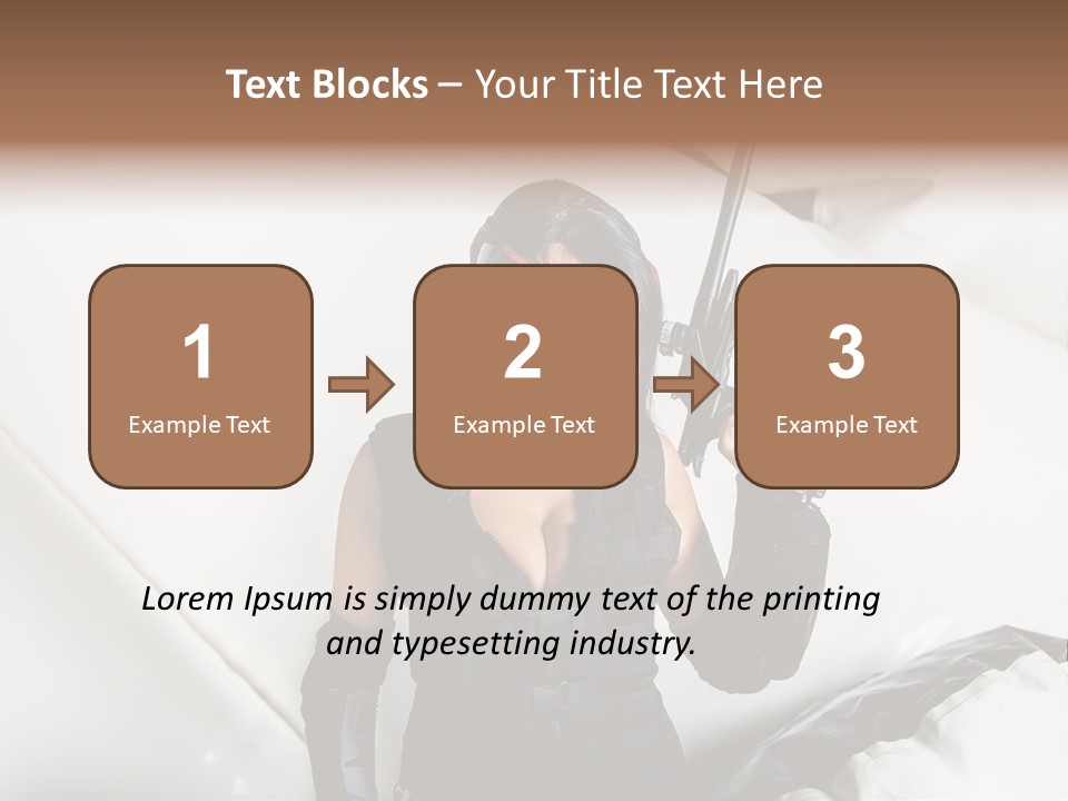 Paintball Fondblanc Masque PowerPoint Template