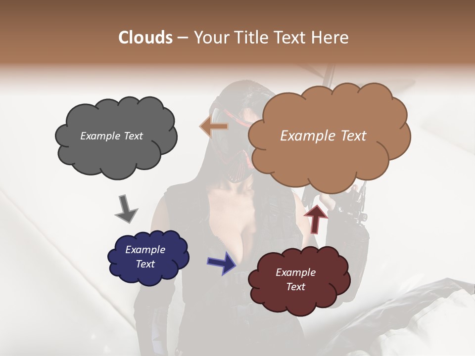 Paintball Fondblanc Masque PowerPoint Template