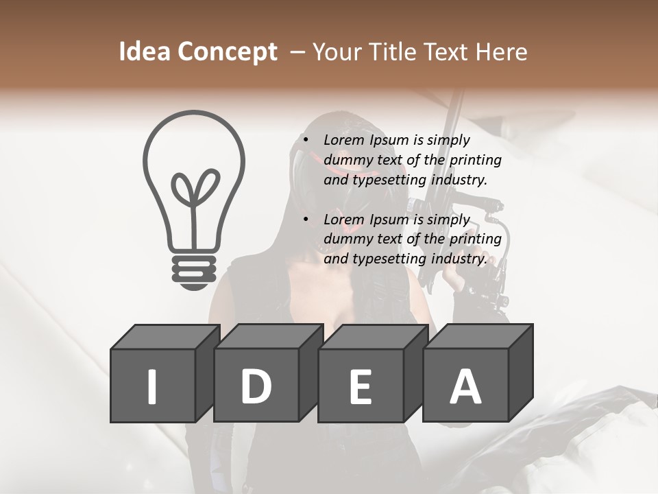 Paintball Fondblanc Masque PowerPoint Template