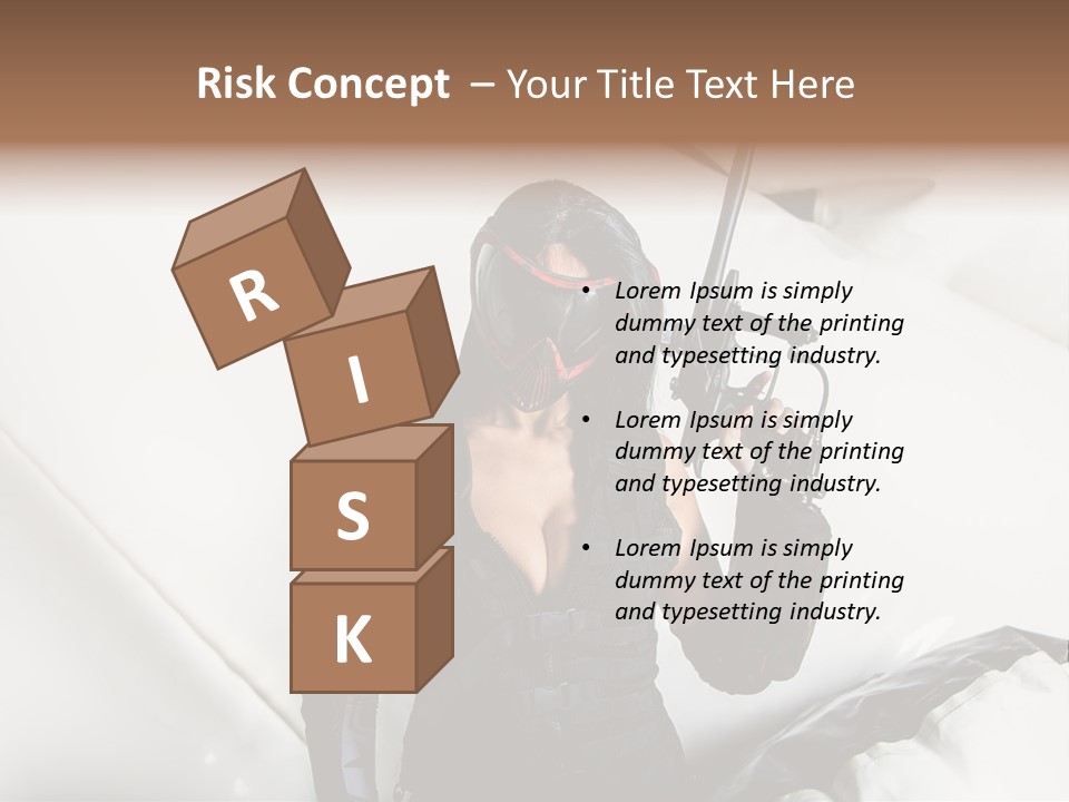 Paintball Fondblanc Masque PowerPoint Template