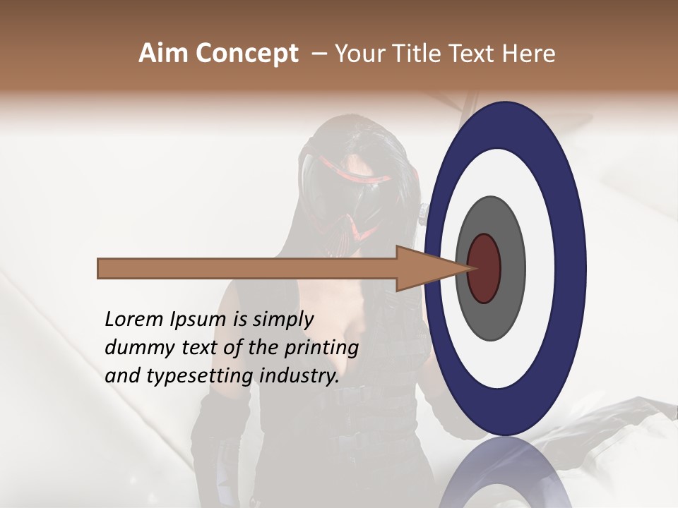 Paintball Fondblanc Masque PowerPoint Template