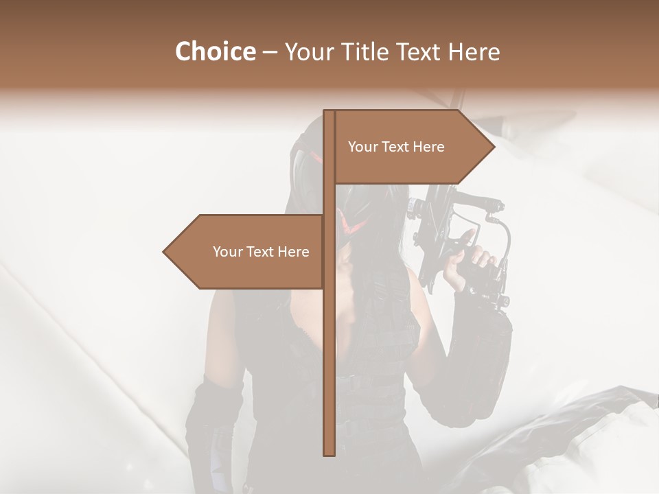 Paintball Fondblanc Masque PowerPoint Template