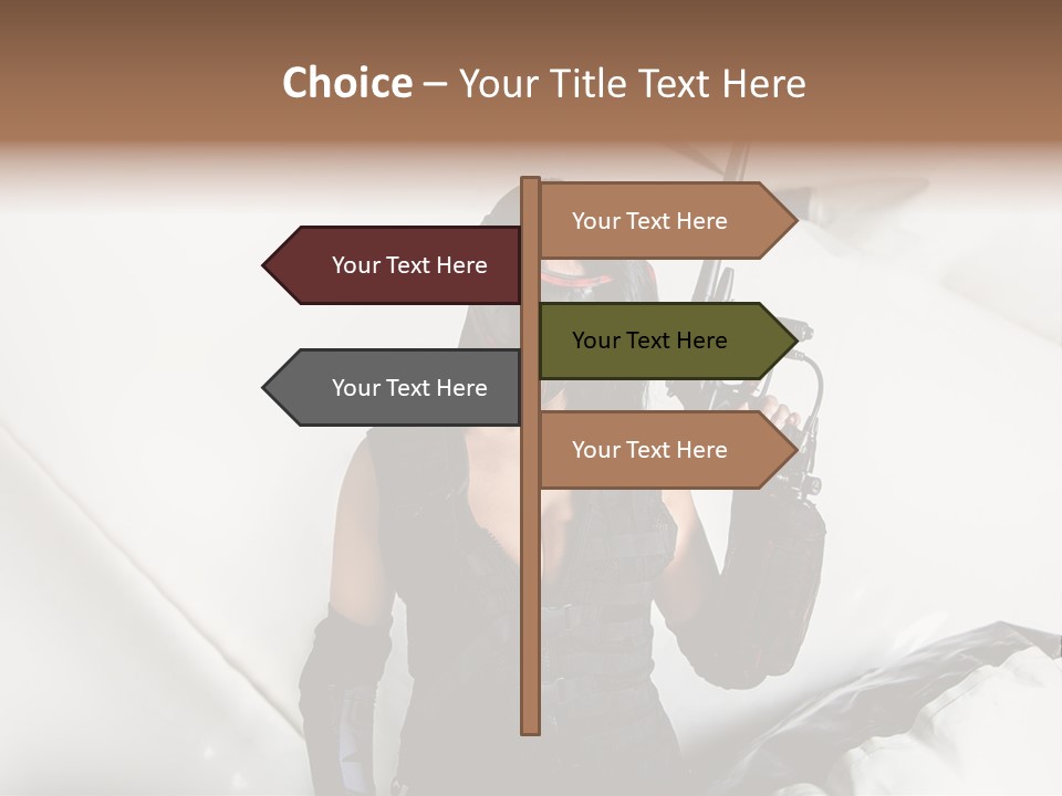 Paintball Fondblanc Masque PowerPoint Template