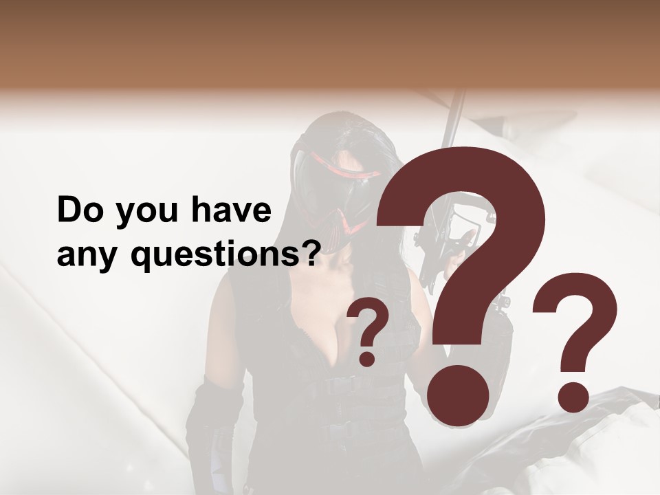 Paintball Fondblanc Masque PowerPoint Template