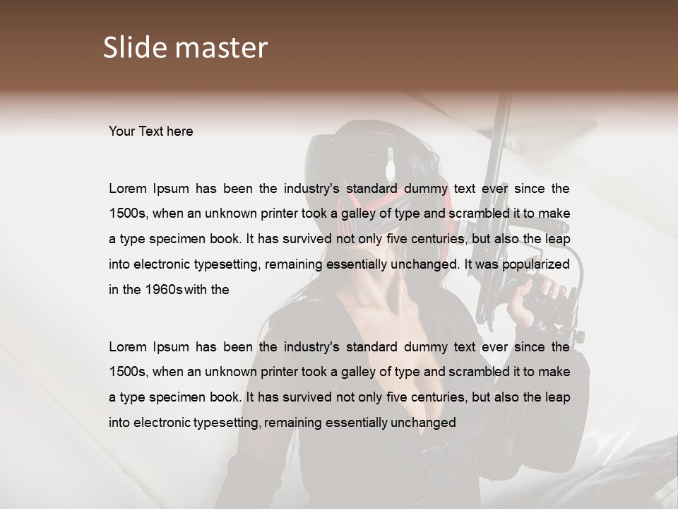 Rouge Joueuse Sexy PowerPoint Template