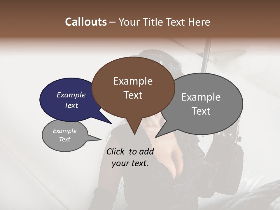 Rouge Joueuse Sexy PowerPoint Template