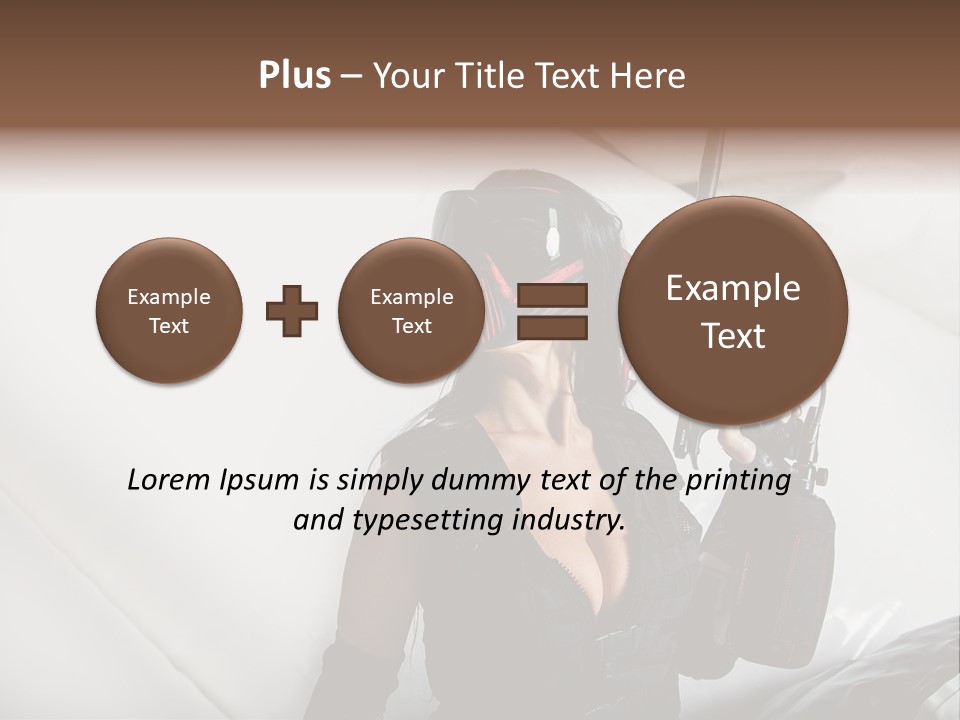 Rouge Joueuse Sexy PowerPoint Template