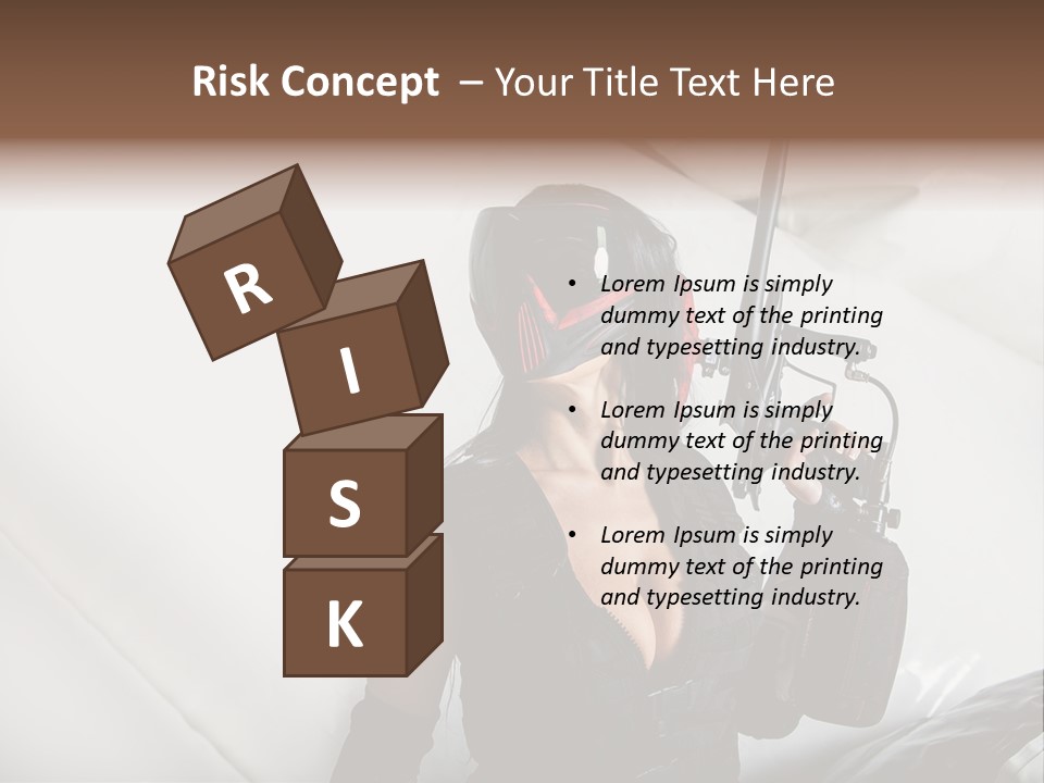 Rouge Joueuse Sexy PowerPoint Template