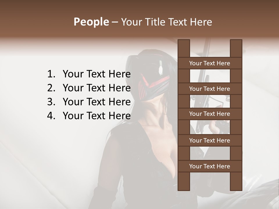 Rouge Joueuse Sexy PowerPoint Template