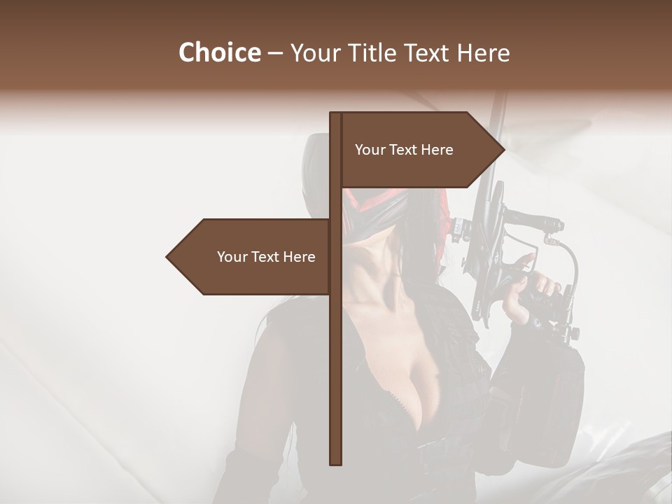 Rouge Joueuse Sexy PowerPoint Template