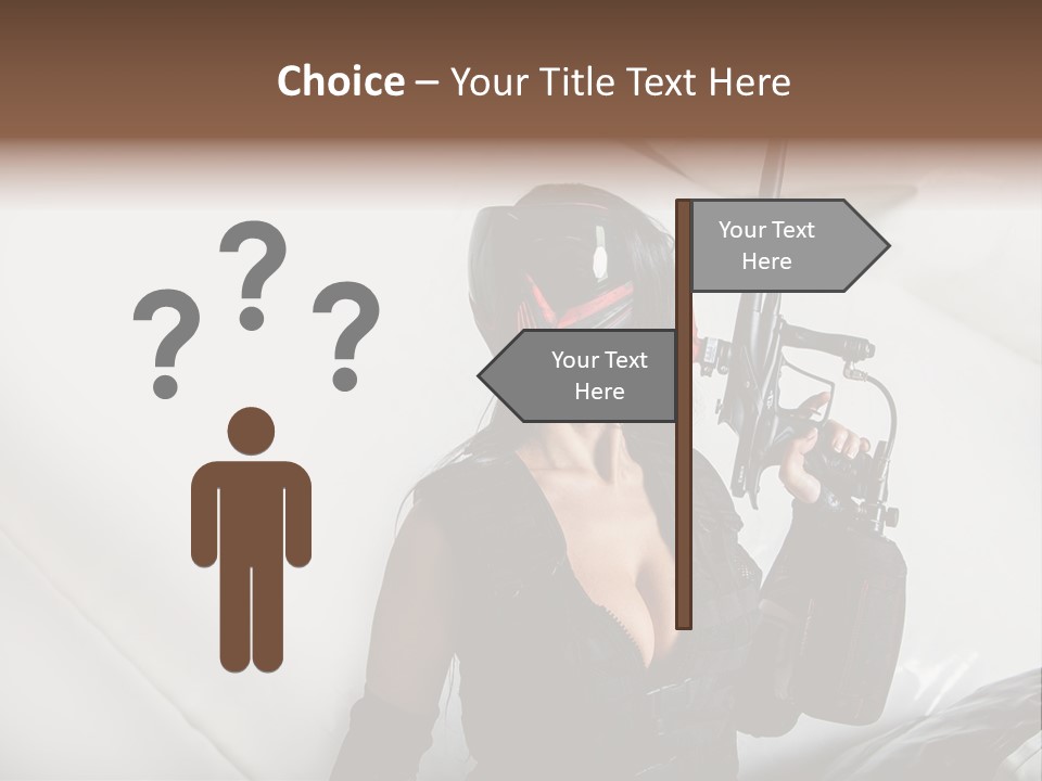 Rouge Joueuse Sexy PowerPoint Template