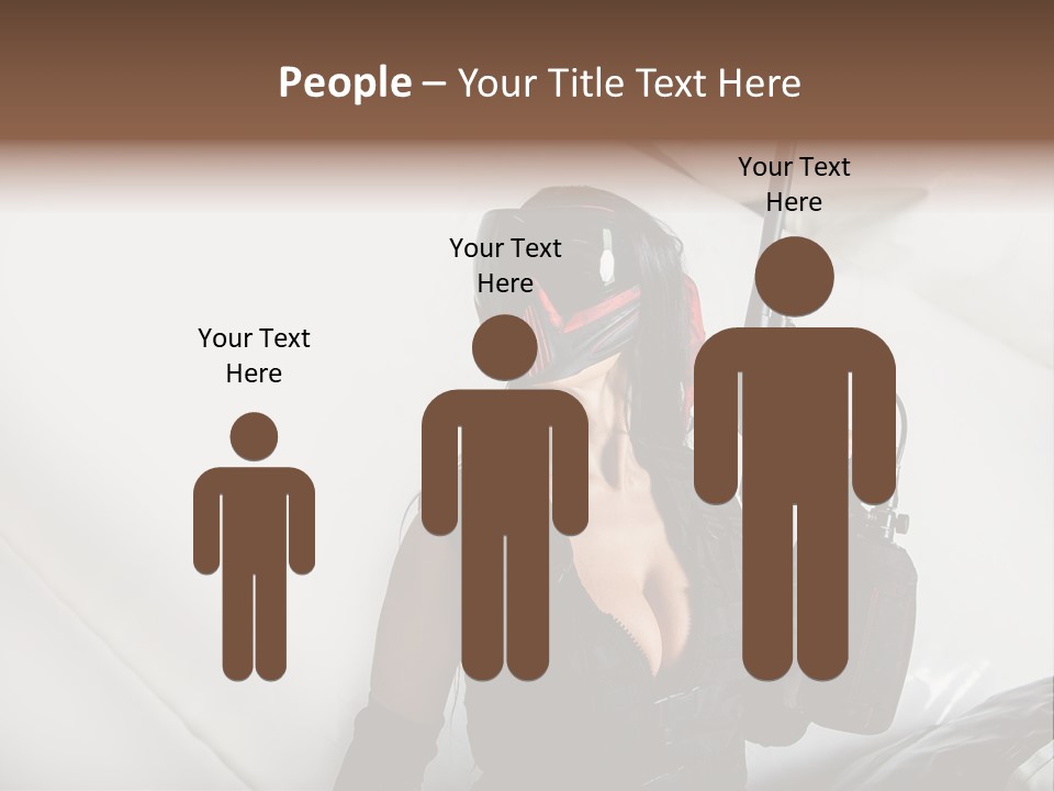 Rouge Joueuse Sexy PowerPoint Template