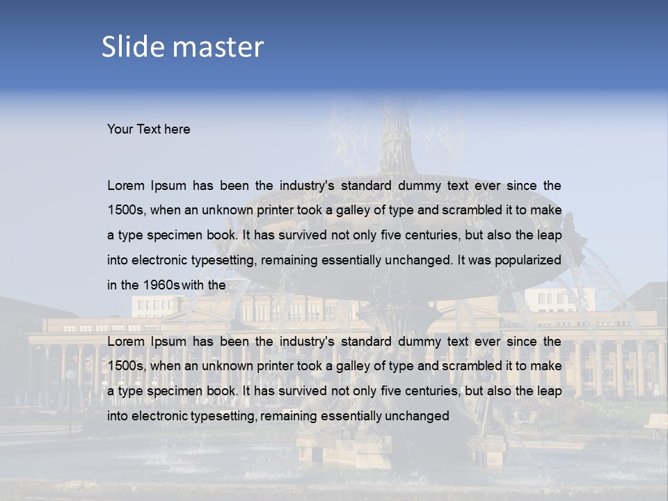 Statue Cityscape Germany PowerPoint Template
