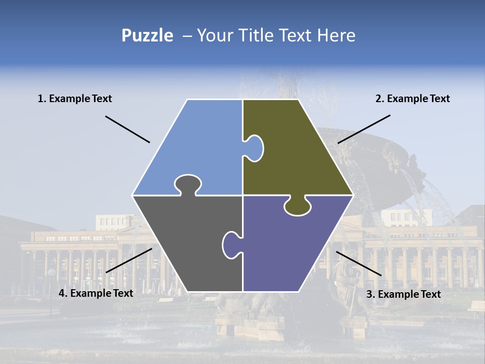 Statue Cityscape Germany PowerPoint Template