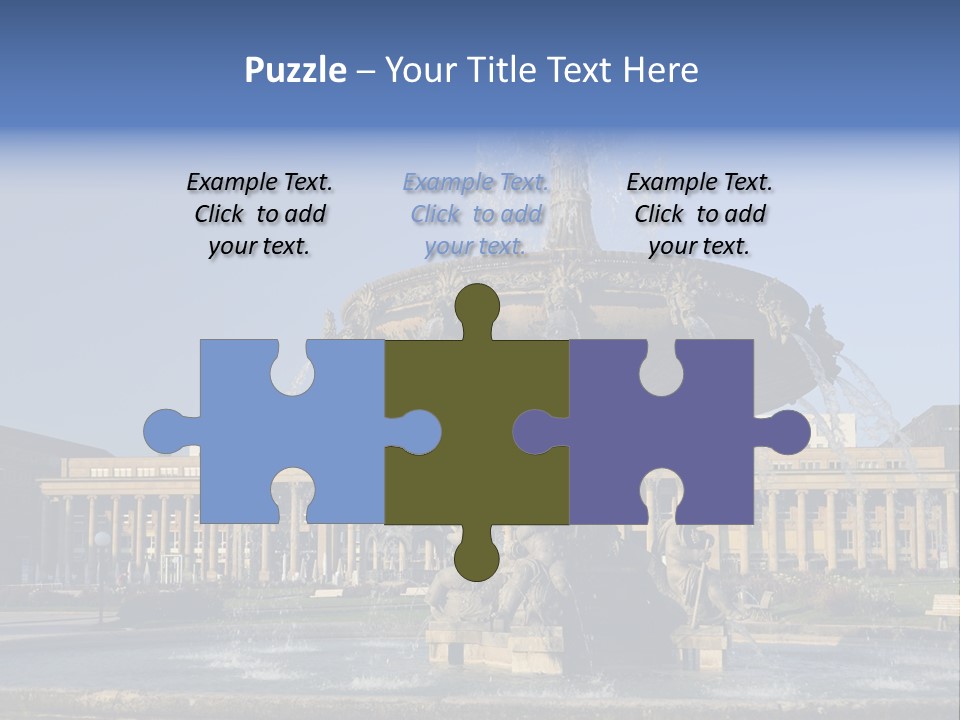 Statue Cityscape Germany PowerPoint Template