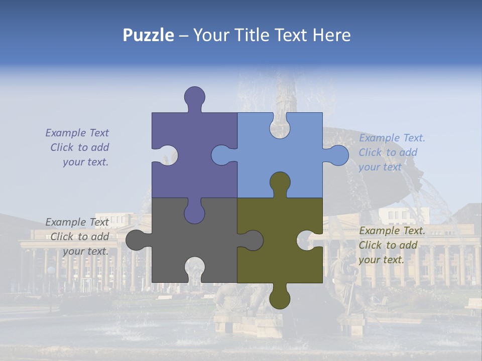 Statue Cityscape Germany PowerPoint Template