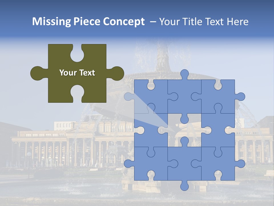 Statue Cityscape Germany PowerPoint Template