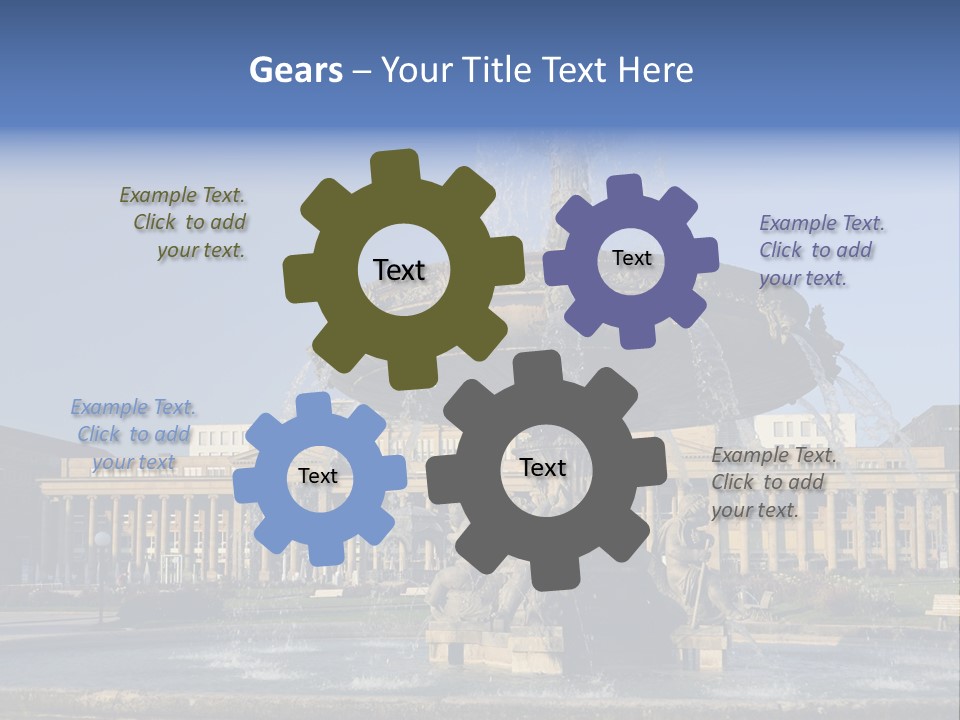 Statue Cityscape Germany PowerPoint Template