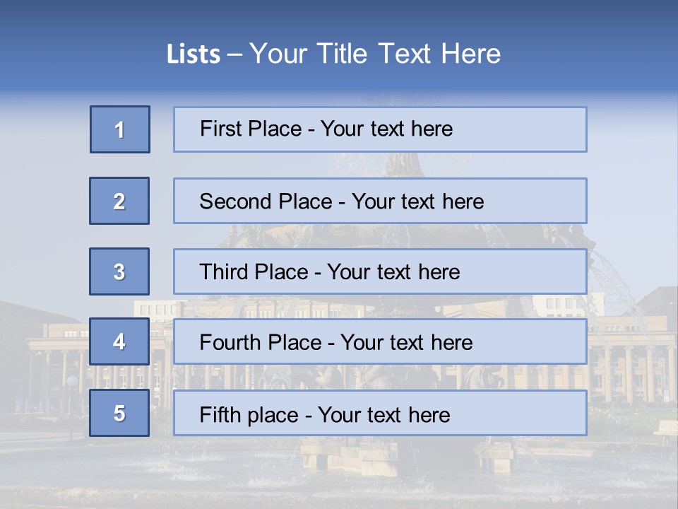 Statue Cityscape Germany PowerPoint Template