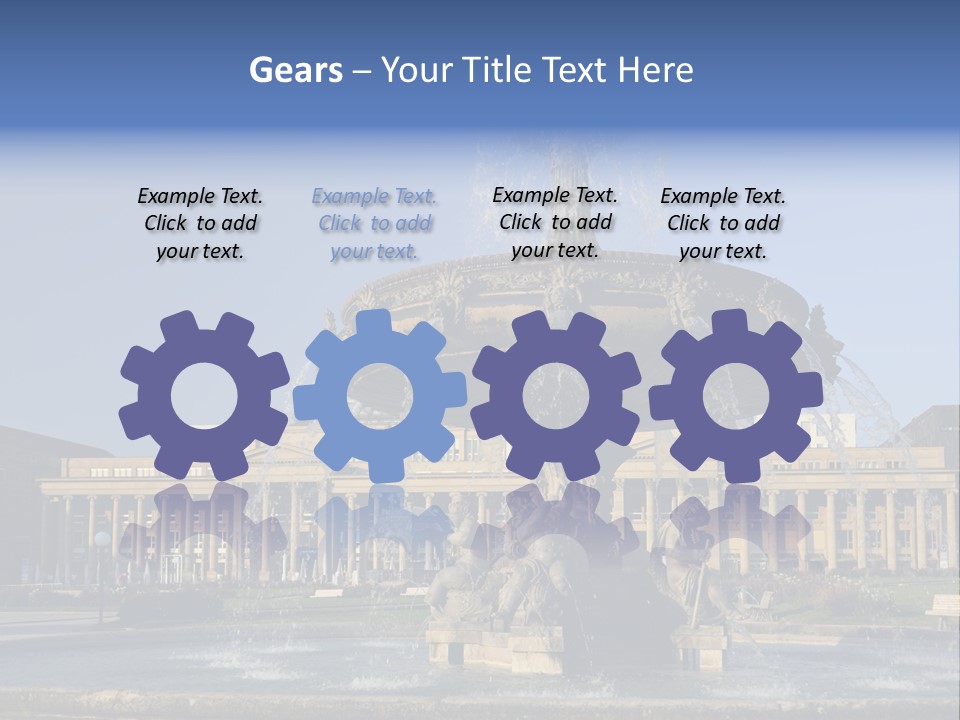 Statue Cityscape Germany PowerPoint Template