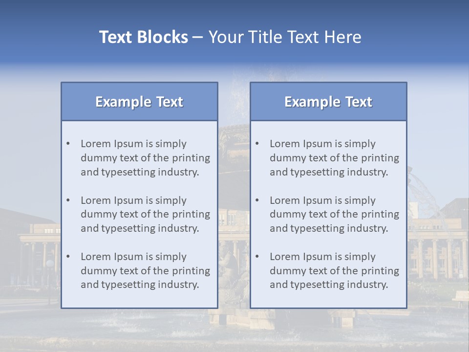Statue Cityscape Germany PowerPoint Template