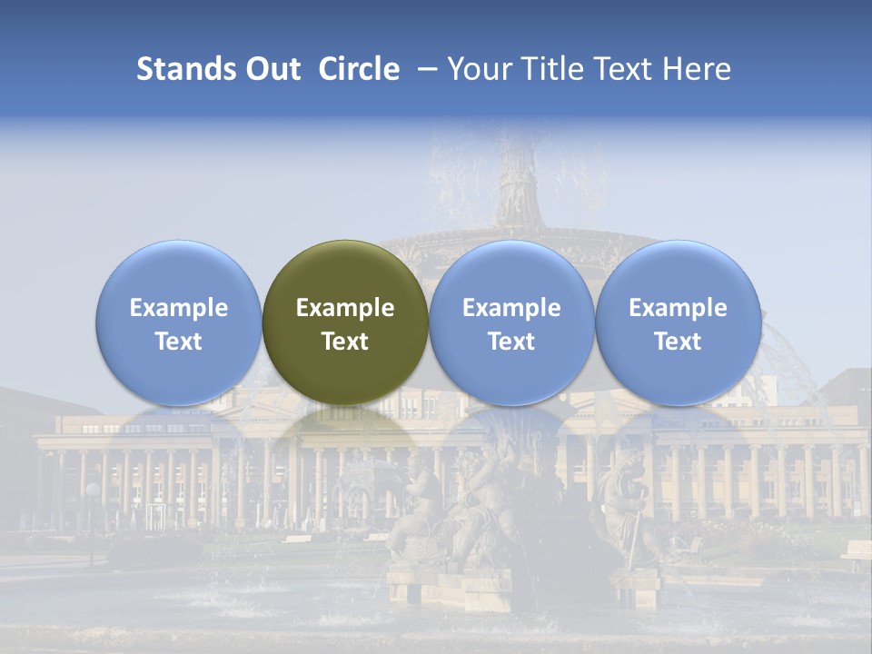 Statue Cityscape Germany PowerPoint Template