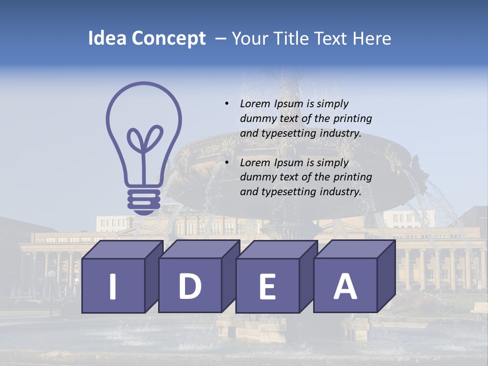 Statue Cityscape Germany PowerPoint Template