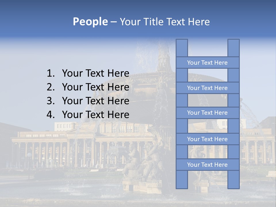 Statue Cityscape Germany PowerPoint Template