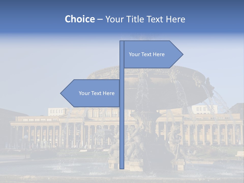 Statue Cityscape Germany PowerPoint Template