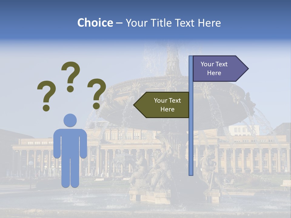 Statue Cityscape Germany PowerPoint Template