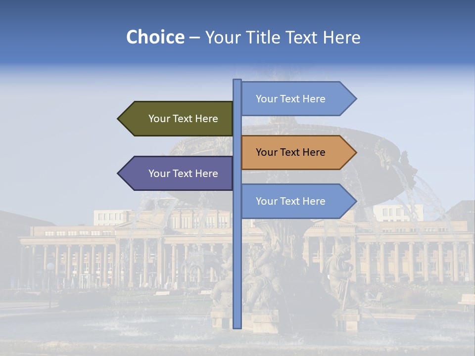 Statue Cityscape Germany PowerPoint Template