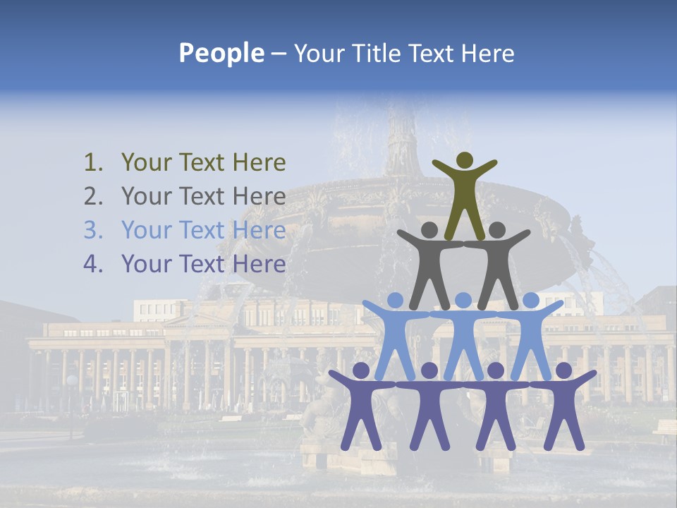 Statue Cityscape Germany PowerPoint Template