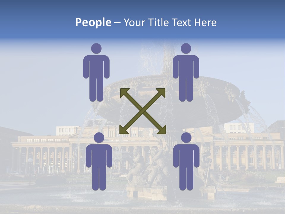 Statue Cityscape Germany PowerPoint Template