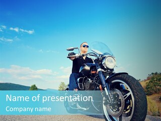 Blue Velocity Cruising PowerPoint Template