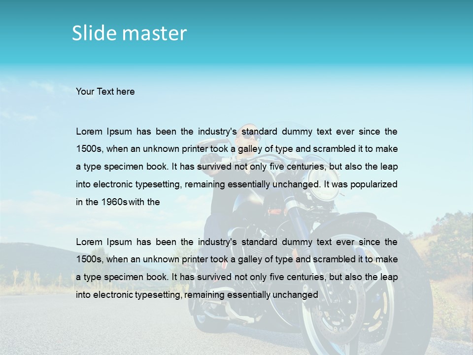 Blue Velocity Cruising PowerPoint Template