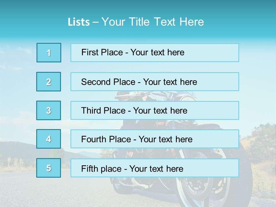 Blue Velocity Cruising PowerPoint Template