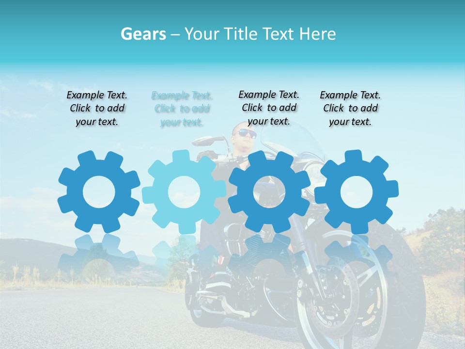 Blue Velocity Cruising PowerPoint Template