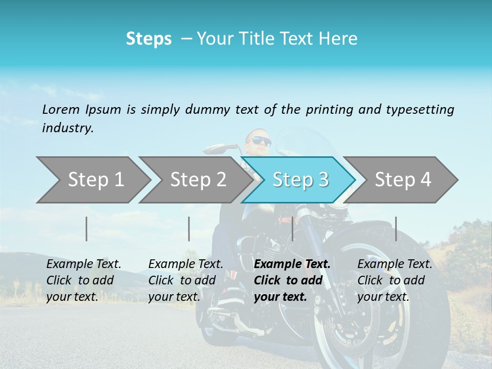 Blue Velocity Cruising PowerPoint Template