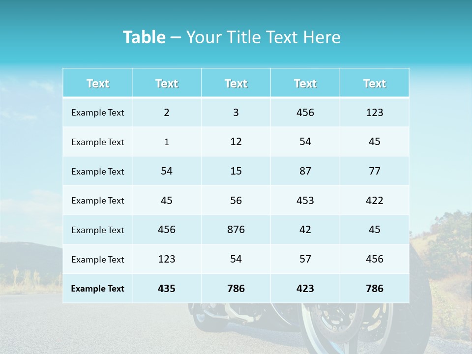 Blue Velocity Cruising PowerPoint Template