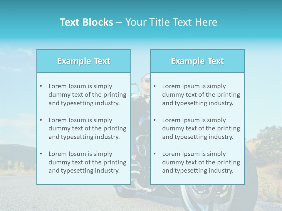Blue Velocity Cruising PowerPoint Template