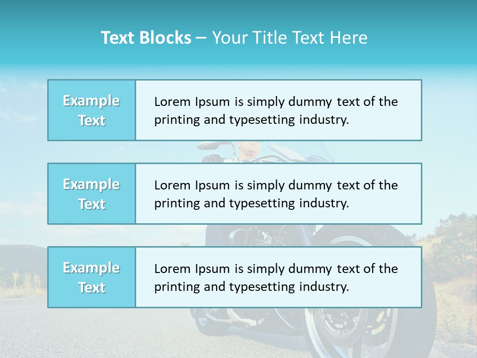Blue Velocity Cruising PowerPoint Template