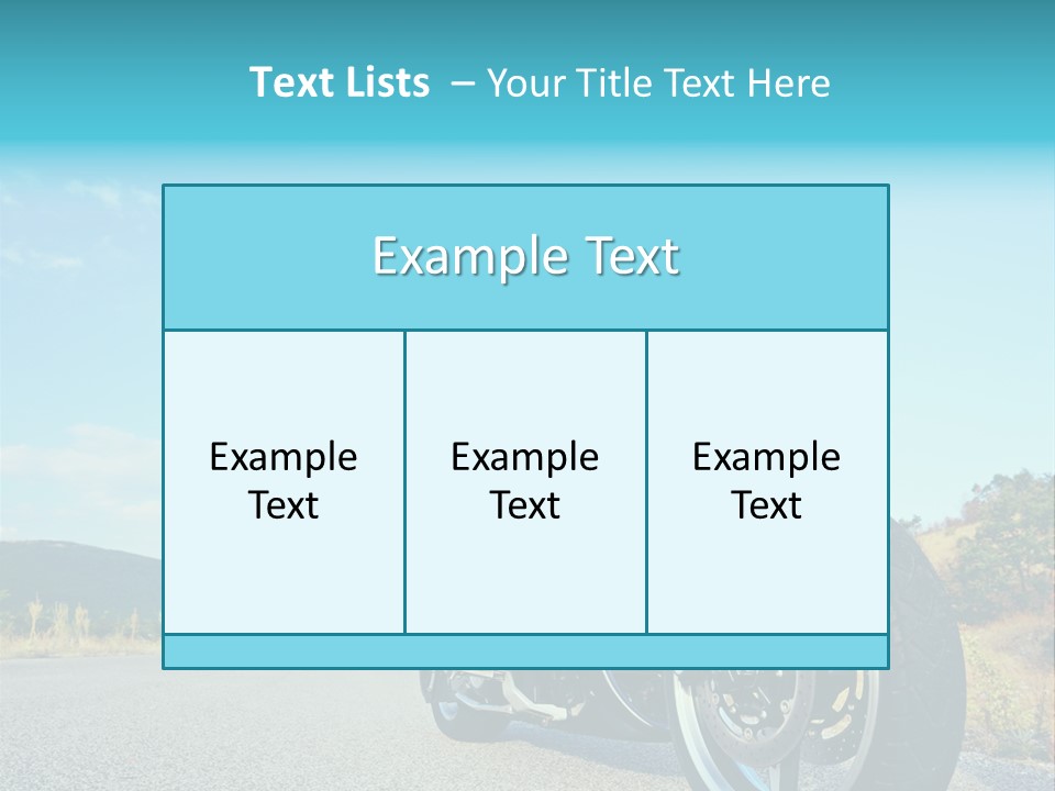 Blue Velocity Cruising PowerPoint Template
