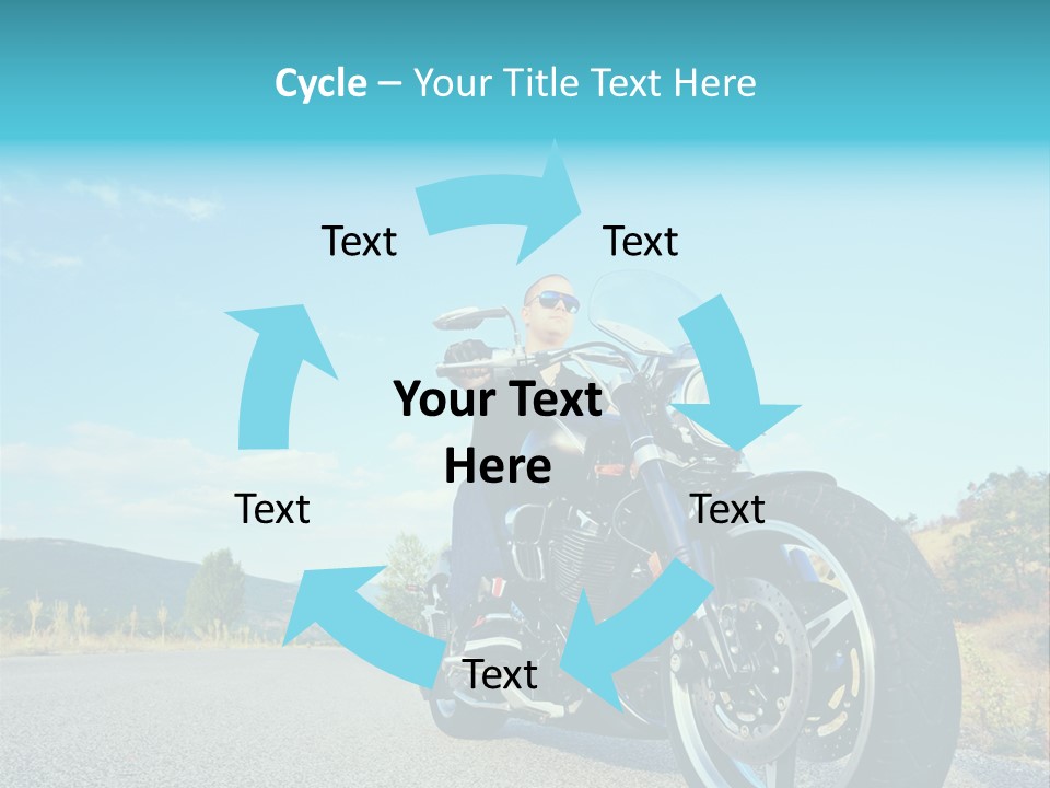 Blue Velocity Cruising PowerPoint Template