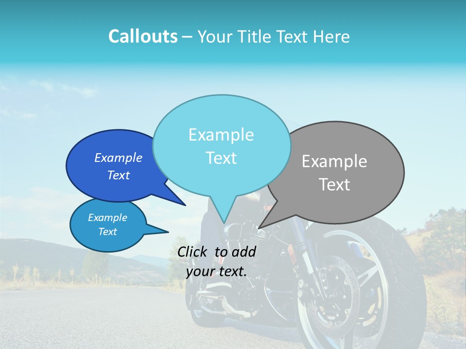 Blue Velocity Cruising PowerPoint Template