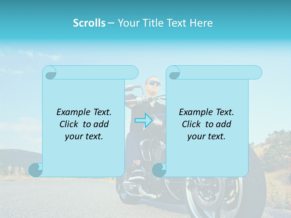 Blue Velocity Cruising PowerPoint Template