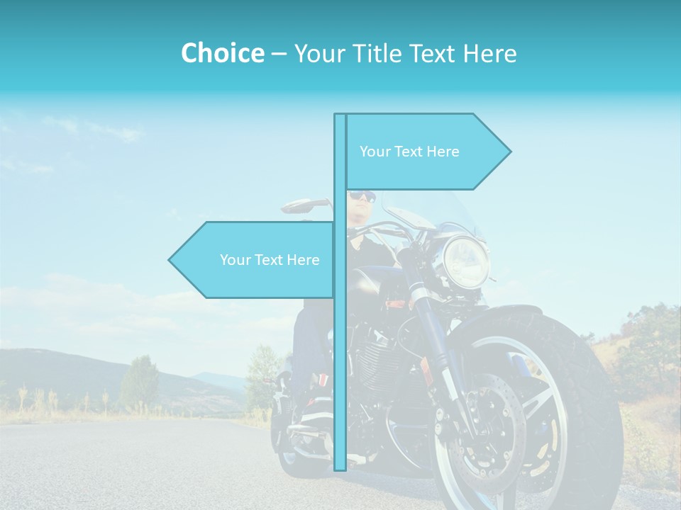 Blue Velocity Cruising PowerPoint Template