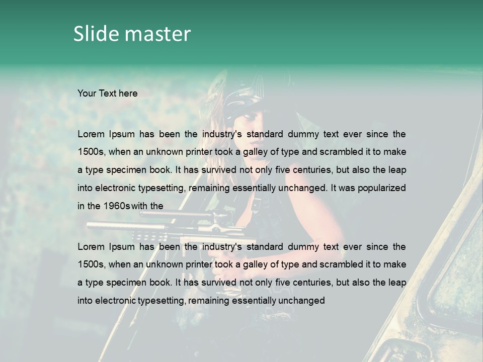 Treillis Hangar Masque PowerPoint Template