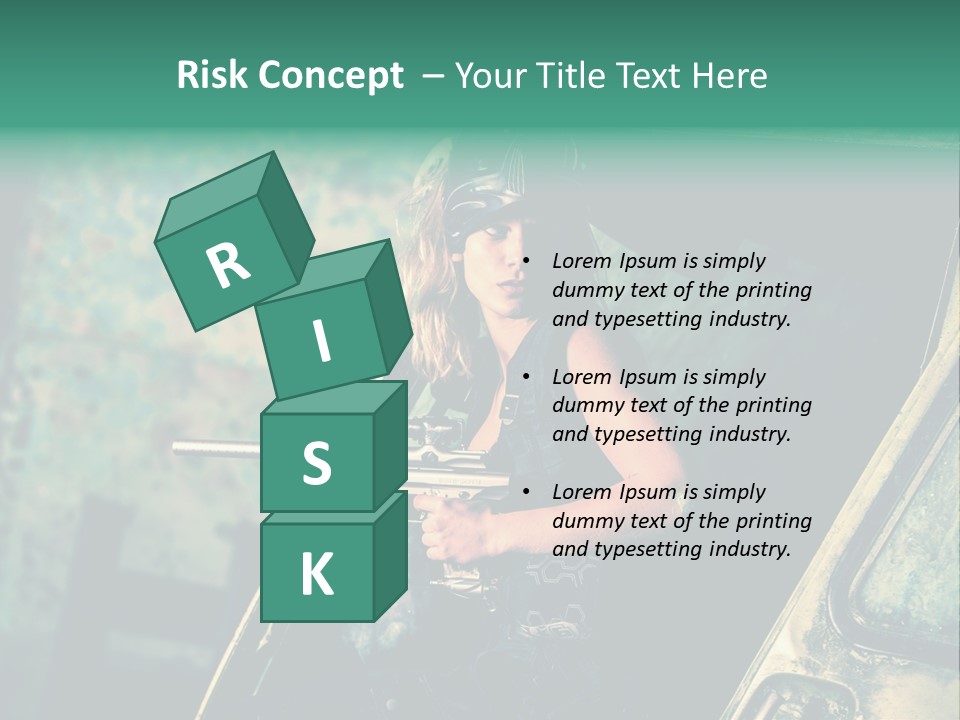 Treillis Hangar Masque PowerPoint Template