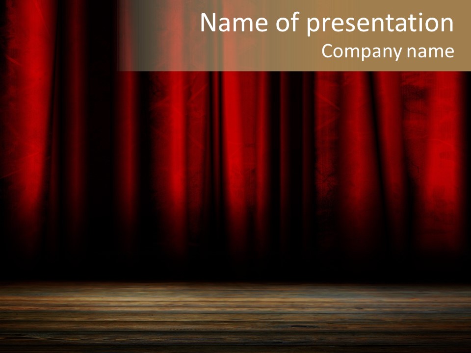 Curtain Fabric Hollywood PowerPoint Template