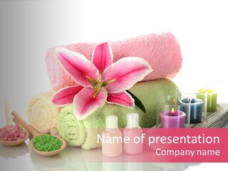 Towel Spa Tradition PowerPoint Template